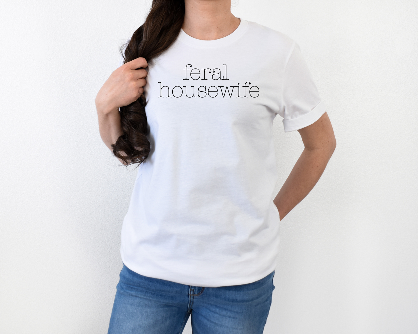 Typewriter Font Feral Housewife Tee | CoolHousewifeApparel