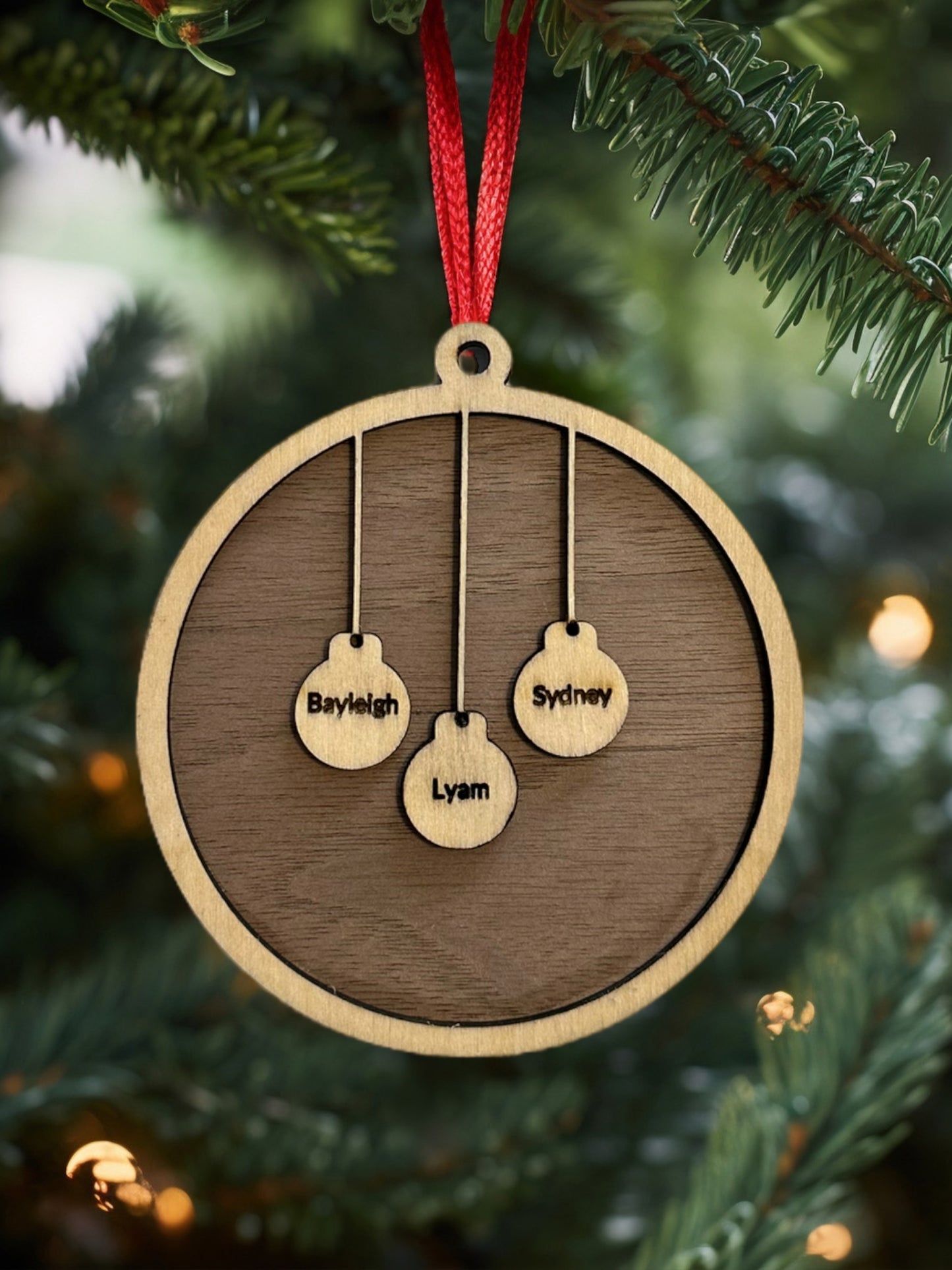 Multiple Names Personalized Ornament