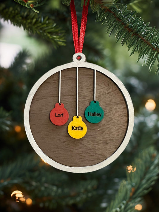 Multiple Names Personalized Ornament